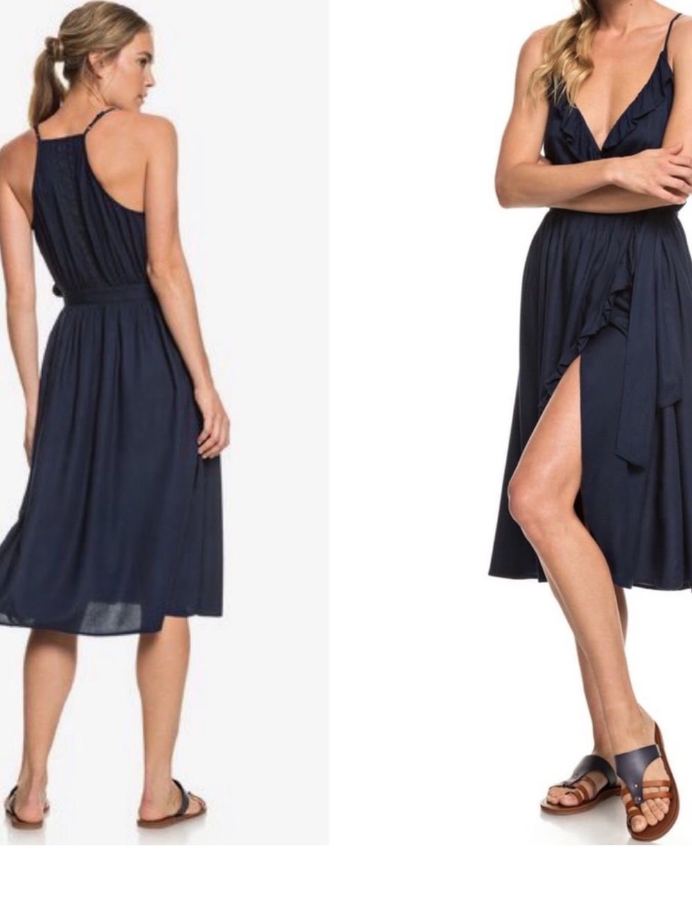 Roxy Rooftop Sunrise Wrap Dress size XS summer vacation Hawaii Beach